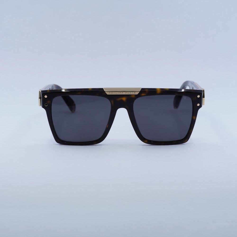 🕶️ New Philipp Plein SPP080 0722 Sunglasses - Havana Frame, Grey Lenses - Picture 3 of 12